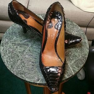 Authentic Chloé alligator heels